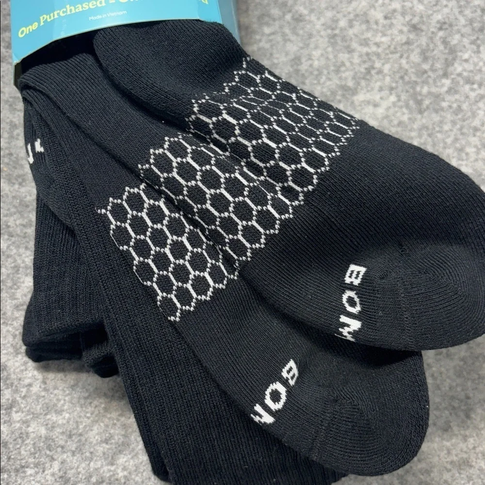 BOMBAS 4mid weight honeycomb arch support seamless cushion footbed socks  NEW